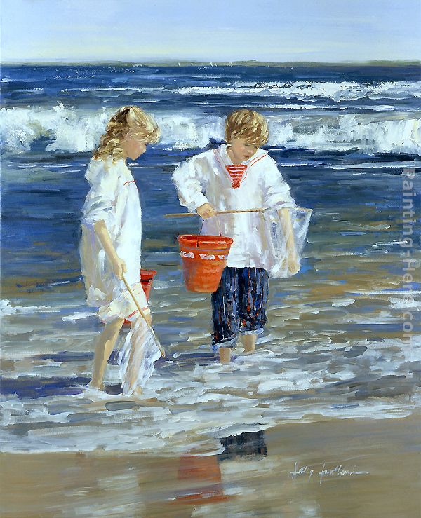 Beach Combers painting - Sally Swatland Beach Combers art painting